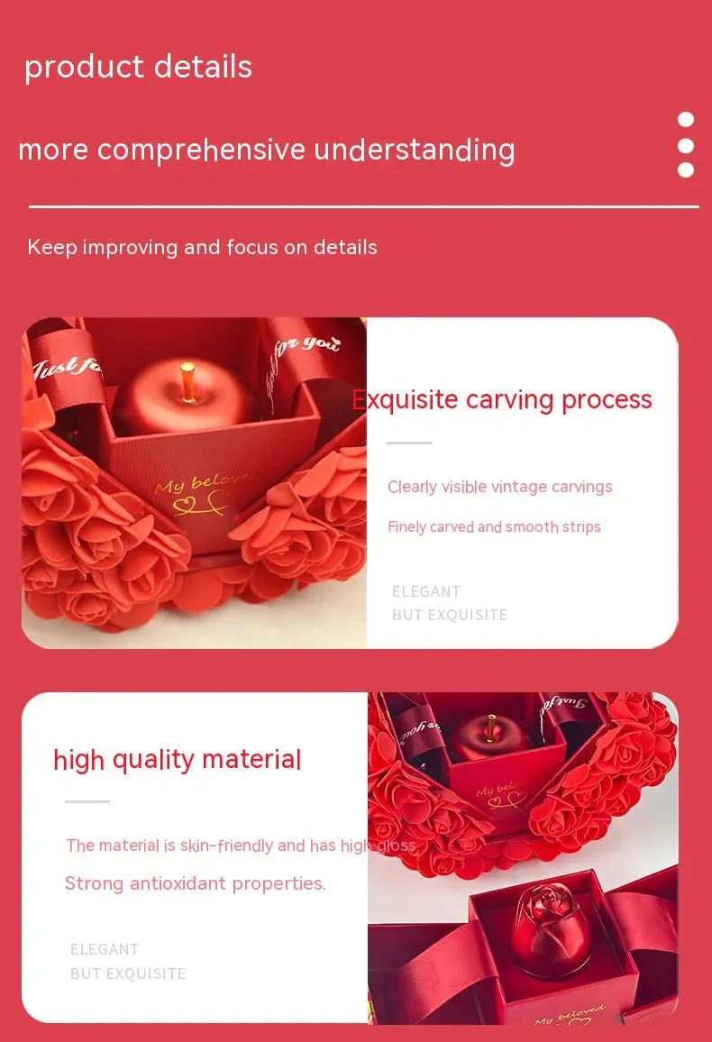 Handmade Valentins Day Gift Soap Rose Gift Box - Bellarte Enchanté Handmade Valentins Day Gift Soap Rose Gift Box